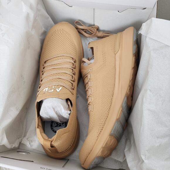 NEW APL Athletic Propulsions Lab Men's Techloom Breeze Tan Sneakers - Picture 9 of 16